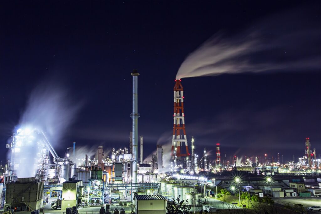 鹿島臨海工業地帯の夜景