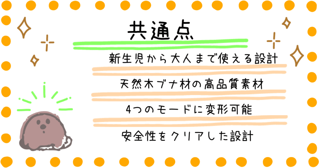 ファルスカスクロールチェアワン プラス 共通点