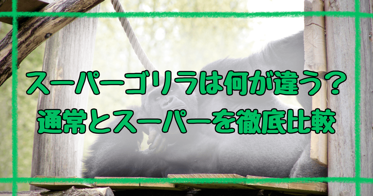 ゴリラのひとつきスーパーゴリラのひとつき違い3つ！どっちがいい？